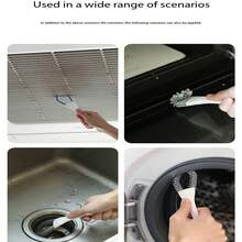 1pc Steel Wire Brush With Handle, Specialized Tool For Cleaning Stove Vent, Barbecue Grill, Sink, Kitchen Stove, Removes Grease And Dirt In Crevices, Household Use - White - View 6