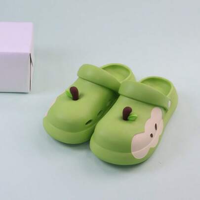 Women's Cute Apple Shaped Hollow Sandals, Soft Bottom Non-Slip Slippers, Red Apple Cartoon Beach Indoor Outdoor Wear Nurse Work Fashionable Slides