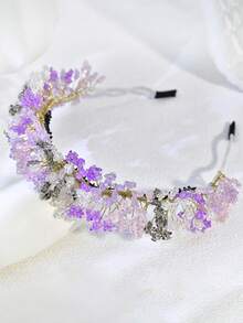 1pc Luxury Crystal Headband, Elegant 3D Headpiece Suitable For Weddings, Parties, Photography, Carnivals, Festivals, Gatherings - Multicolor - View 11
