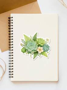 2/1 Sheet Green Plant & Flower Stickers - Add A Touch Of Green To Your Everyday Items With These Fun Stickers! Great Gift For Gardening Enthusiasts, Nature Lovers, And Creative People. - Multicolor - View 2