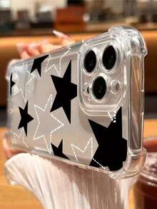 1个星形透明防震TPU手机壳，兼容苹果17 Air/17 Pro Max、16 Pro、11、15 Pro Max、14 Pro Max/13/13 Pro Max/12 Pro Max/11，保护套 - 無色 - 查看 3
