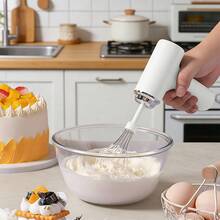 便携式手持搅拌机、厨房搅拌器、电动奶泡器、强力手持奶泡器、食物搅拌机、咖啡搅拌机、打蛋器、不锈钢饮料搅拌机（白色、粉色、紫色）