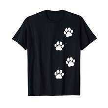 Paw Print Dog Cat Pet Lover T-Shirt - Black - View 5