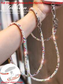 Cordón para teléfono de lujo con cristales y rhinestones para el Día de San Valentín 2026, viene con un pequeño tapete de regalo, adecuado como accesorio de teléfono para el Día de la Madre, reuniones familiares, cumpleaños de amigos, festivales, etc. Esta cadena para colgar el teléfono está diseñada para ser duradera y no romperse fácilmente. (Debido a las diferencias en el ángulo de disparo y la iluminación, puede haber ligeras diferencias de color. Prevalecerá el producto real.) - Negro - Ver 9