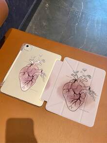 这款以解剖学心脏插图为灵感的疗愈之心平板电脑保护套，将生命、情感和自然元素融为一体，展现出独特而艺术的魅力。柔和的粉色调搭配精致的线条艺术和花卉细节，营造出一种宁静而深邃的疗愈氛围——仿佛在提醒我们：心随着时间的流逝而温柔地成长。 - 彩色 - 查看 3
