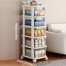 3/4/5 Tier Plastic Storage Drawers Draw Tower Unit Office Home Organiser Trolley - Beige White - View 11