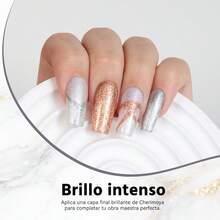 Pack de tres botellas de gel de esmalte de uñas de diferentes colores (15 ml cada una) con una fórmula de larga duración de calidad profesional, compatible con lámparas UV y LED. Proporciona un acabado brillante y firme, ideal para manicura avanzada en el entorno del hogar. Producto especialmente recomendado para adolescentes y adultos interesados en el cuidado de las uñas. También es una gran opción de regalo Cherimoya - Multicolor - Ver 7