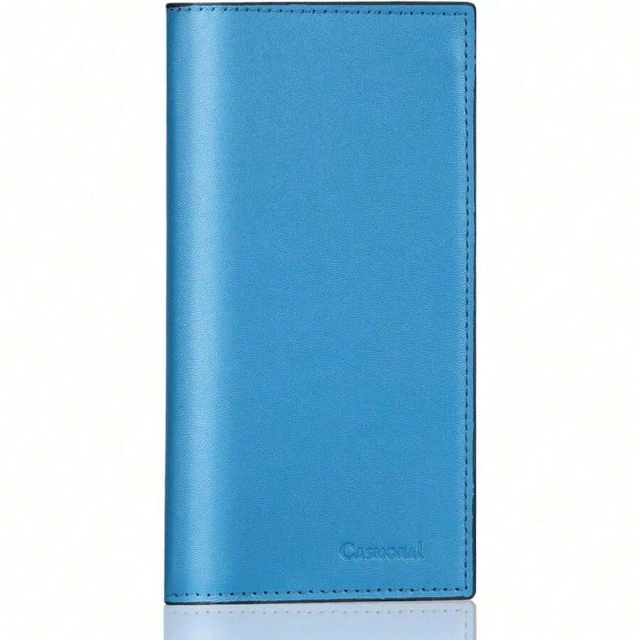 Premium Leather Checkbook Cover For Men And Women Checkbook Holder Wallet RFID Blocking - 藍衣學員 - 查看 1