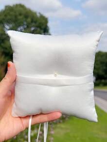 Almofada de Anel de Rosa para Casamento, 6 polegadas (15 cm), Portador de Anel para Pedido de Casamento, Confissão, Suporte de Anel para Casamento, Cerimônia de Casamento, Pedido de Casamento (Não Inclui Anel) - Multicolorido - Visão 6