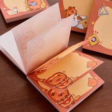 1set (6pcs) Capybara Stationery Set, Capybara Design Click Pen With Matching Sticky Notes Pad, Creative Cartoon Gel Pen Office Use Ballpoint Pen, Essential For Student Study Plans Class Notes Office Meeting Minutes (Random Style) - Sets - View 11