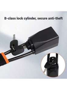 1pc Universal Car Steering Wheel Lock - Seatbelt Buckle Anti-Theft Lock, Comes With 3 Keys, Heavy Duty Security Tool For Truck/SUV/Van/RV Drivers - Multicolor - View 4