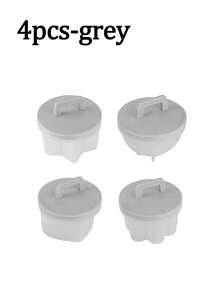 4个可重复使用的煮蛋杯，4种形状的蒸蛋模具，多功能厨房工具，果冻模具，蛋糕和巧克力模具 - 彩色 - 查看 10