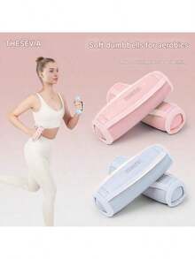 DEFIT Weighted Jump Rope, Soft Dumbbell Suitable For Women's Home Fitness, Resistance Training Sandbag Dumbbell, Fitness Equipment - Pink - View 4