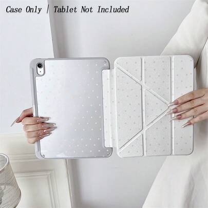 1 件装粉彩波点图案平板电脑保护套 - 适合喜欢简约风格和优雅设计的用户，带有触控笔插槽，兼容 10.9/10.2/Air 第五代/Pro 11/第十代/9.7/Air 2/（第七代）/（第八代）/Air 4/5/Pro 11/第十代 10.9 英寸 2022/Air 13(M3 2025)/Air 11(M3 2025)/Air 11(M3 2025)/11(A16 2025)，支持自动唤醒/睡眠功能