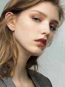 不锈钢磁性耳钉，男士夹式耳环，男女通用免耳洞磁性耳钉，镶嵌立方氧化锆/钻石，男女皆宜（无需耳洞）。 - 耳夾 - 查看 6