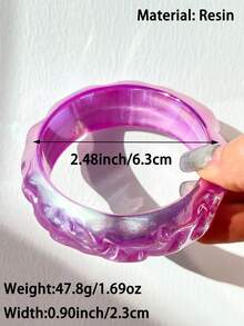 1 chiếc vòng tay nữ hình tròn bất đối xứng màu tím, kiểu dáng thời trang và độc đáo, phù hợp để đeo quanh năm, rất thích hợp làm quà tặng và dự tiệc. - Màu tím A - Xem 14