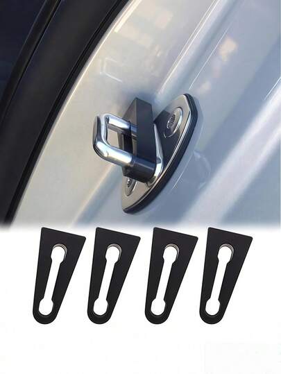 Car Door Lock Protector - Noise Reduction & Shock Absorbing Car Door Lock Cover, Universal Type, Car Door Shock Absorber Pad, Silicone Protective Car Door Buffer, Car Door Lock Clasp Mute Cover