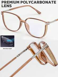 Unisex Anti-Blue Light Glasses, Computer Blue Light Blocking Glasses, Unisex Half-Frame Transparent Lens Glasses, Unisex Anti-Blue Light Safety Glasses, Protective Glasses, Computer Gaming Glasses - Multicolor - View 8