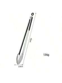 1pc Extra Long Barbecue Tongs, Steel Metal Cooking Tongs Suitable For Grilling, BBQ, Buffet - Multicolor - View 11