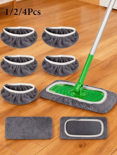 Reusable Mop Mat, Wet And Dry Flat Mop Cover, Washable Mop Mat, Suitable For Hardwood Floor Cleaning: Durable, Highly Absorbent, Wet And Dry Use, Compatible With Most Flat Mops, Mop Head Not Included, Efficient Floor Cleaning Tool | Suitable For Various Surfaces | Highly Absorbent Material