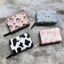 1pc New Cow Pattern Card Holder, Women's Delicate High-End Compact Large Capacity Multi-Card Slots Cute Card Case Wallet - Multicolor - View 1