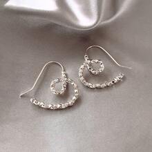 Versatile Gold Heart Earrings For Women - Bạc - Xem 2