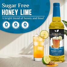Syruvia Sugar-Free Honey Lime Flavored Syrup - 25.4 Fl Oz Premium Flavoring Syrup - Kosher, Gluten Free, Perfect For Drinks, Soda, Shakes, Cocktails, Desserts And More. - 25.4 Fl Oz - View 2