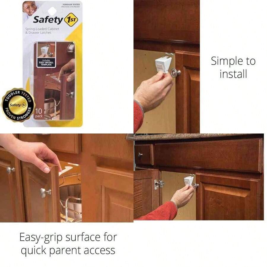 Safety 1st Spring n' Release pestillos, 10 unidades - como se muestra en la figura - Ver 1