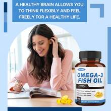 Taoters OMEGA-3 Fish Oil Supplement, 1280mg Per Serving, Supports Brain, Heart, And Immune System Health, 90 Capsules. - 1瓶 - 查看 3