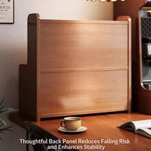 1个竹制彩色桌面收纳柜，面包柜，防尘架，可放置杯子、茶具、咖啡杯，适用于客厅、餐厅、厨房，现代风格，大容量，承重力强，适合家庭、书房使用，多层竹木架，珠宝展示架，手工艺品展示架，DIY珠子展示架