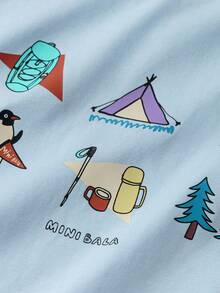 mini bala 男童叠穿长袖T恤，透气速干，户外风格，春季款