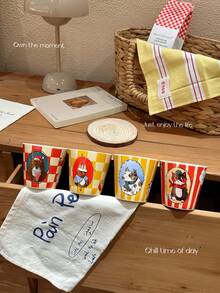 180ml Cute Pet Art Series Mug - Coffee, Juice, Milk And Cold Drink Cup, Suitable For Daily Use, Holidays And Birthday Gifts - Multicolor - View 10