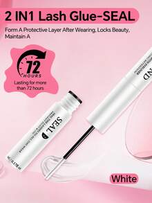 1pc 2-In-1 Eyelash Extension Glue, Suitable For Eyelash Extension & Cluster Lashes, Long-Lasting & Hypoallergenic, DIY Eyelash Glue With Lash Brush, 5g + 5g - White - View 9