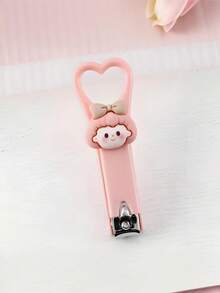1pc Love Cartoon Heart-Shaped Nail Clippers, Mini Splash-Proof Folding Home Nail Trimmer, Nail Trimmer, Valentine's Day Gift - Multicolor - View 9
