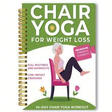 Chair Yoga For Seniors Over 60 Book & Chart, Chair Yoga For Weight Loss & Toning, 30-Day Challenge, Exercise Book For Seniors Over 60 (Pink) - màu xanh lá - Xem 3