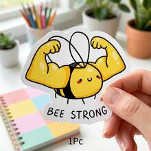 3英寸“蜜蜂坚强”趣味贴纸。励志文字乙烯基贴纸。适用于员工、经理和同事 | 完美的隔间装饰、工作搞笑礼物或激励提醒 | 防水耐用乙烯基材质，可用于笔记本电脑、水瓶、手机、行李箱、车窗等。您也可以将其粘贴在任何您想要的地方！ - 彩色 - 查看 12