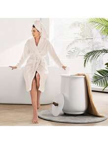 Towel Warmer Bucket, 20L Large Towel Warmer For Bathroom, Auto Shut Off Towel Heater With 4-Level Timer Fits Up To Two 40"X70" Oversized Towels, Bathrobes, Blankets, ETL & FCC Certified - White - View 9