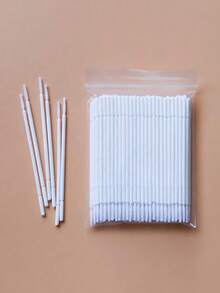 100pcs White & Black Cotton Swabs Brushes Eyelash Extension Tools - Multicolor - View 1