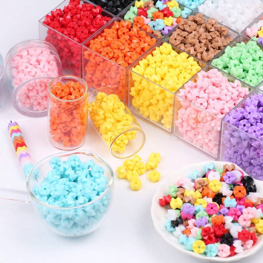 100pcs Acrylic Gear Beads Spacers, Multi-Color Options, DIY Jewelry Making, Beading, Craft Supplies, Friendship Gifts, Home Decor, Small Accessories