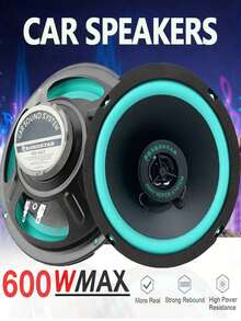 6/5/4英寸 600W 两分频全频汽车音响扬声器，超薄低音炮扬声器，适用于汽车改装