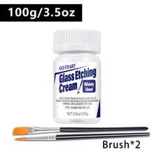 200克/100克玻璃蚀刻入门膏套装，适用于复杂图案，蚀刻艺术膏，DIY艺术工艺用品，可为镜子、窗户、玻璃创造永久精美的蚀刻图案。 - 白色 - 查看 9