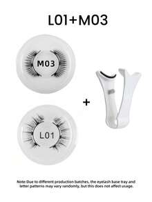 1/2 对磁性假睫毛套装，配有专业镊子，可重复使用，无需胶水，打造自然、蓬松、浓密的睫毛效果，轻盈舒适，是化妆旅行、派对、节日、舞蹈表演、闪亮睫毛、磁性假睫毛等的理想之选。 - 彩色 - 查看 28