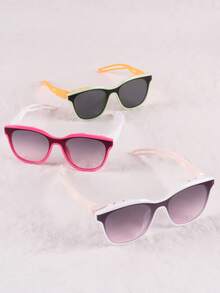 1 Pair Children's Square Shaped Fashionable Eyeglasses - Multicolor - View 2