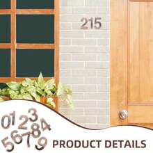 Hemobllo Nmeros De Casa Adhesivos Digitales 0-9 Para Puertas Y Negocios Fcil Instalacin Sin Tornillos Tamao Ideal Para Direccin Exterior E Interior - como se muestra en la figura - Ver 9