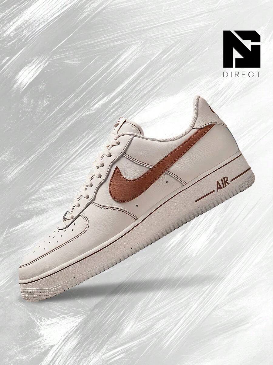 Nike Air Force 1 Low '07 LV8 Ivory Saddle Brown – Shoes For Man-Vintage-Spring & Summer-Inspired Running Shoes, Shock-Absorbing Comfort, Gym To Streetwear Casual Wear-Mother's Day Gifts-Father's Day Gift–HQ2037 101 - Ivory/Saddle Brown - 查看 1