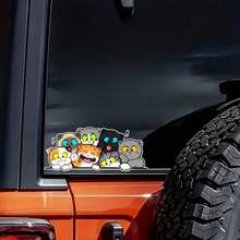 汽车侧窗上贴有一套可爱的卡通猫咪贴纸——耐用防水——也适用于笔记本电脑、水瓶、卡车、手机、摩托车、窗户、墙壁、杯子——粘性强，经久耐用。 - A - 查看 7