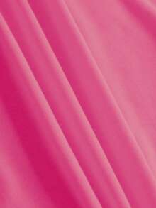 定制款女士加大码圆领中袖上衣，可添加您自己的照片（徽章/公司标志/全家福/自拍），适合周年纪念日、母亲节、生日、节日、春夏穿着。 - 玫紅色 - 查看 5