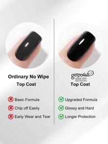 GELPOLISH 免擦拭凝胶封层，透明凝胶指甲油，高光泽持久，无需UV灯即可卸除，适用于亚克力指甲，在家即可享受沙龙级美甲体验 - 無色 - 查看 4