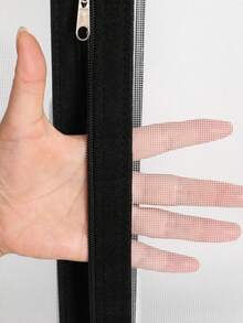 Window Insect Screen With Zipper Self-Adhesive Mesh Net, No-Drill Easy Install Removable Reusable Fly Guard For Bedroom Windows