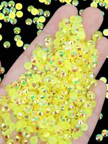 1000/2000/3000 颗树脂水钻，4 毫米银色平底透明非热修复水晶水钻，适用于 DIY 工艺品、杯子、瓶子、玻璃杯、衣服、散装闪闪发光水晶石、工艺装饰